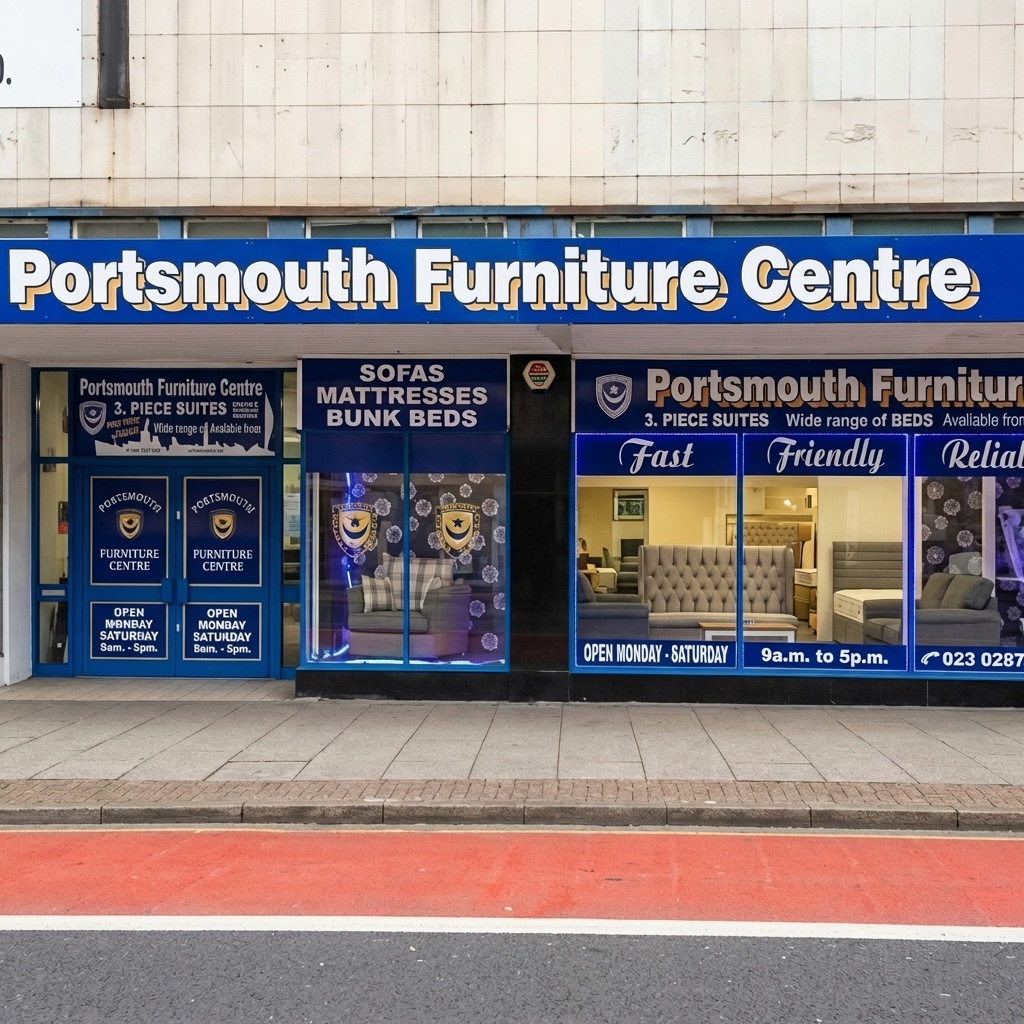 Portsmouth Furniture Centre showroom — delivering furniture to Waterlooville
