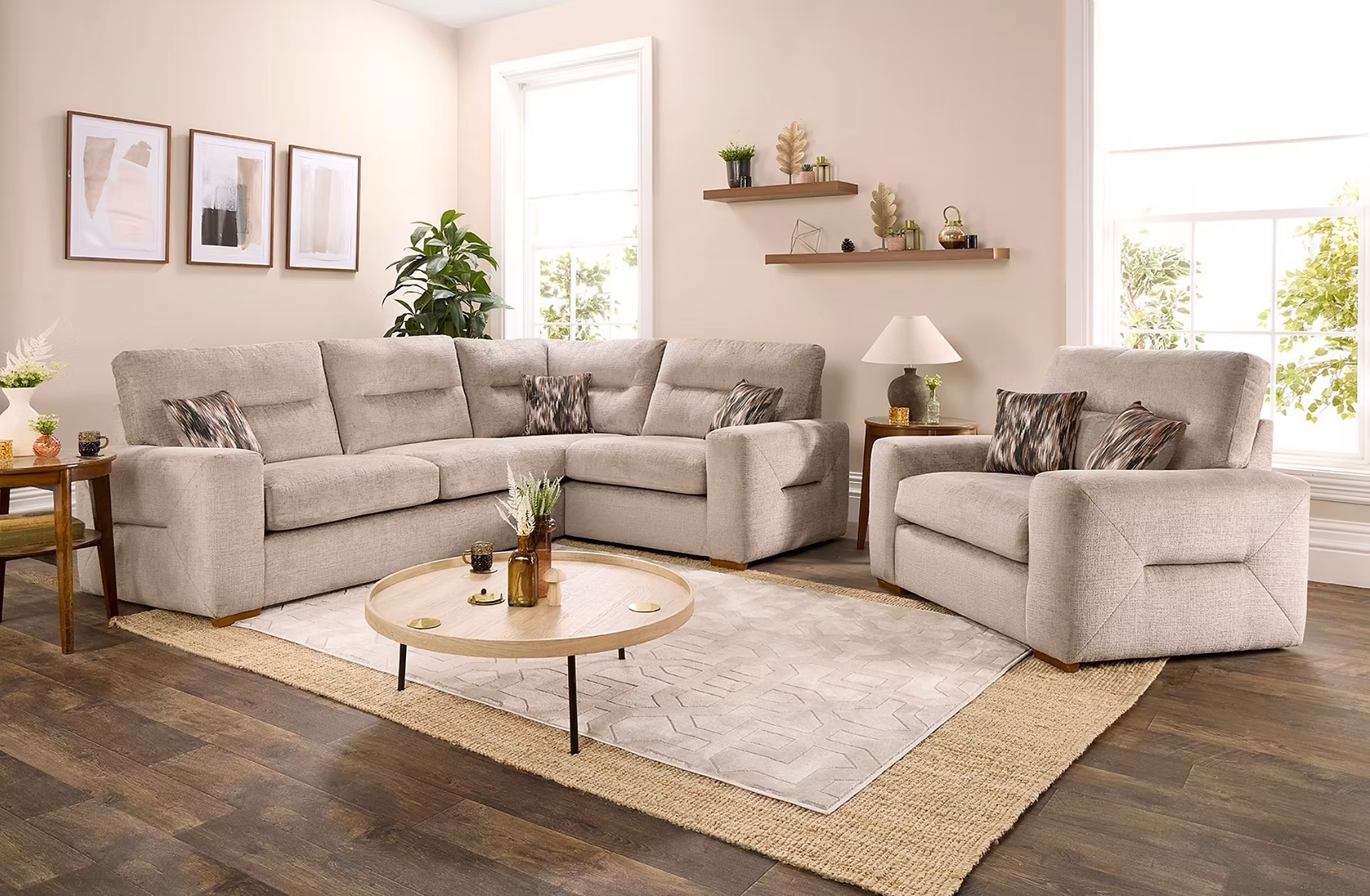 Melrose sofa — plush fabric sofa with cushioned design
