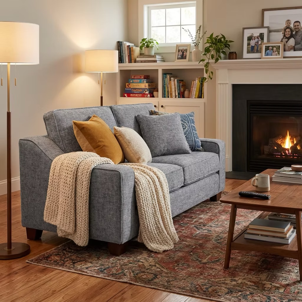 Nebraska Sofa in Slate available at Portsmouth Furniture Centre